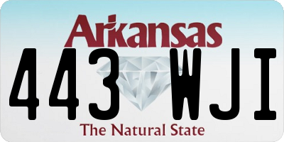 AR license plate 443WJI