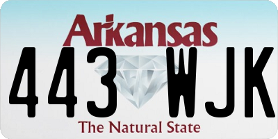 AR license plate 443WJK