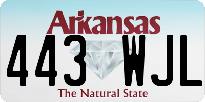 AR license plate 443WJL