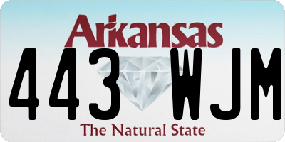 AR license plate 443WJM
