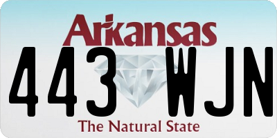 AR license plate 443WJN