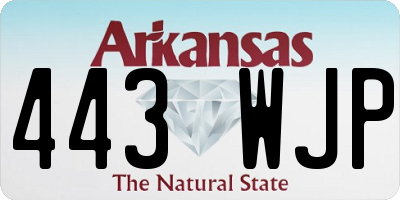 AR license plate 443WJP