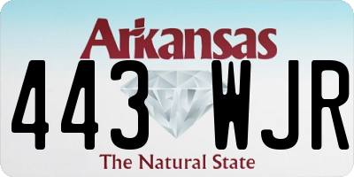 AR license plate 443WJR