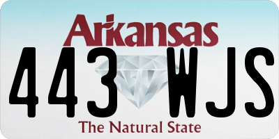 AR license plate 443WJS