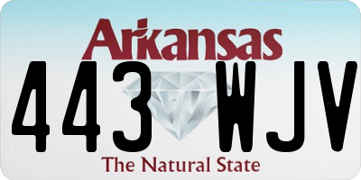 AR license plate 443WJV