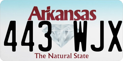 AR license plate 443WJX