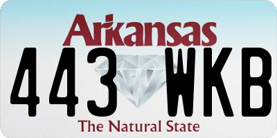 AR license plate 443WKB