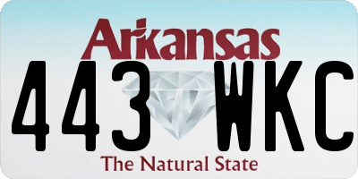 AR license plate 443WKC