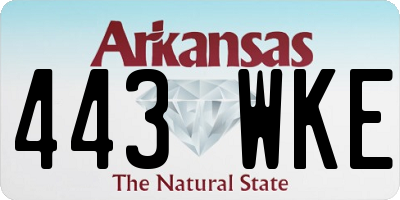 AR license plate 443WKE