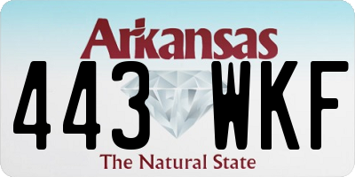 AR license plate 443WKF