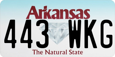 AR license plate 443WKG