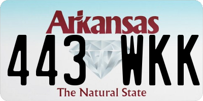 AR license plate 443WKK