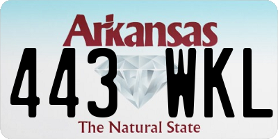 AR license plate 443WKL