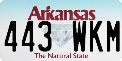 AR license plate 443WKM