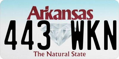 AR license plate 443WKN