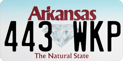 AR license plate 443WKP