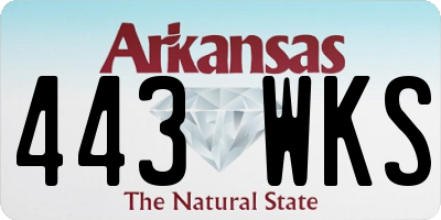 AR license plate 443WKS