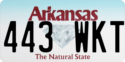AR license plate 443WKT