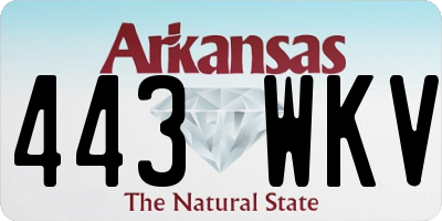 AR license plate 443WKV