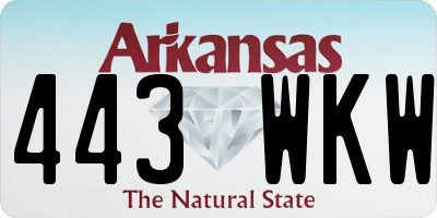 AR license plate 443WKW