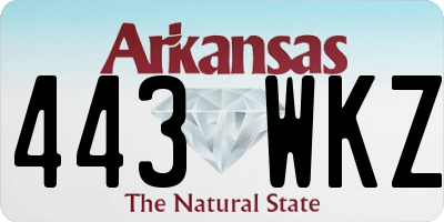 AR license plate 443WKZ