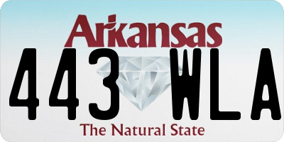 AR license plate 443WLA