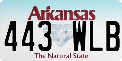 AR license plate 443WLB