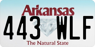 AR license plate 443WLF