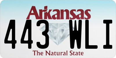 AR license plate 443WLI