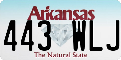 AR license plate 443WLJ