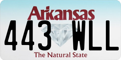 AR license plate 443WLL