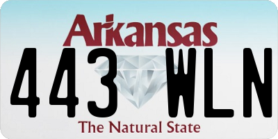 AR license plate 443WLN