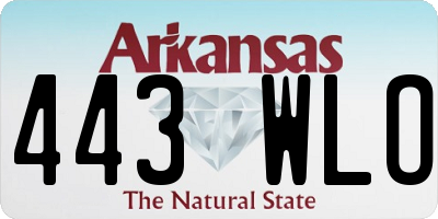 AR license plate 443WLO