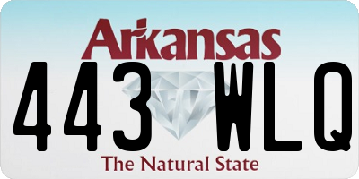 AR license plate 443WLQ