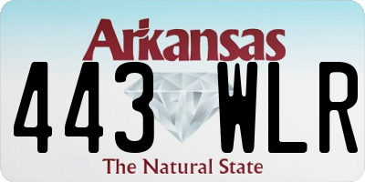 AR license plate 443WLR