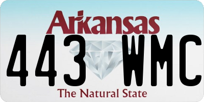 AR license plate 443WMC
