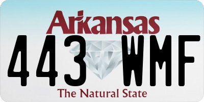 AR license plate 443WMF