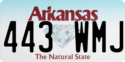 AR license plate 443WMJ