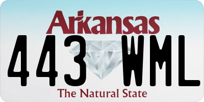 AR license plate 443WML