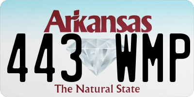 AR license plate 443WMP