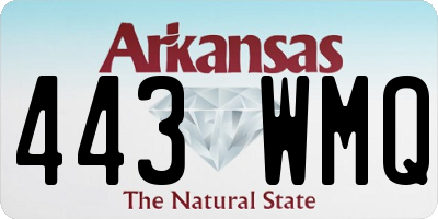 AR license plate 443WMQ