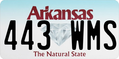 AR license plate 443WMS