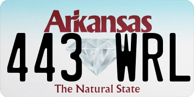 AR license plate 443WRL