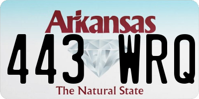 AR license plate 443WRQ