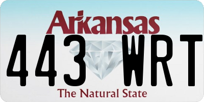 AR license plate 443WRT