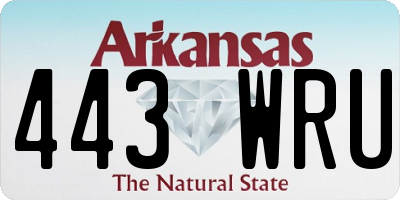 AR license plate 443WRU