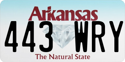 AR license plate 443WRY