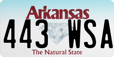 AR license plate 443WSA