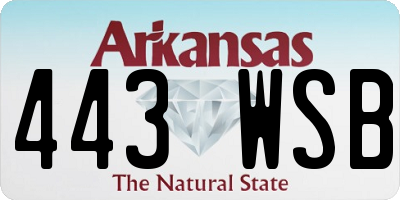AR license plate 443WSB