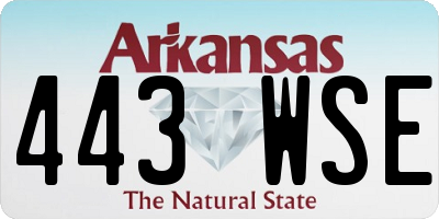 AR license plate 443WSE